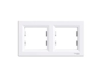 Schneider Electric Krycí rámček 2-násobný Asfora, biela