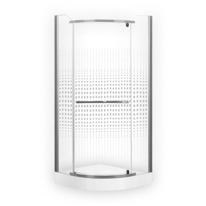 Roth Kompletný sprchový štvrťkruhový kút Ametyst s vaničkou 800 x 800 mm