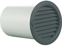 Vetracia mriežka s hrdlom plastová, tmavo sivá