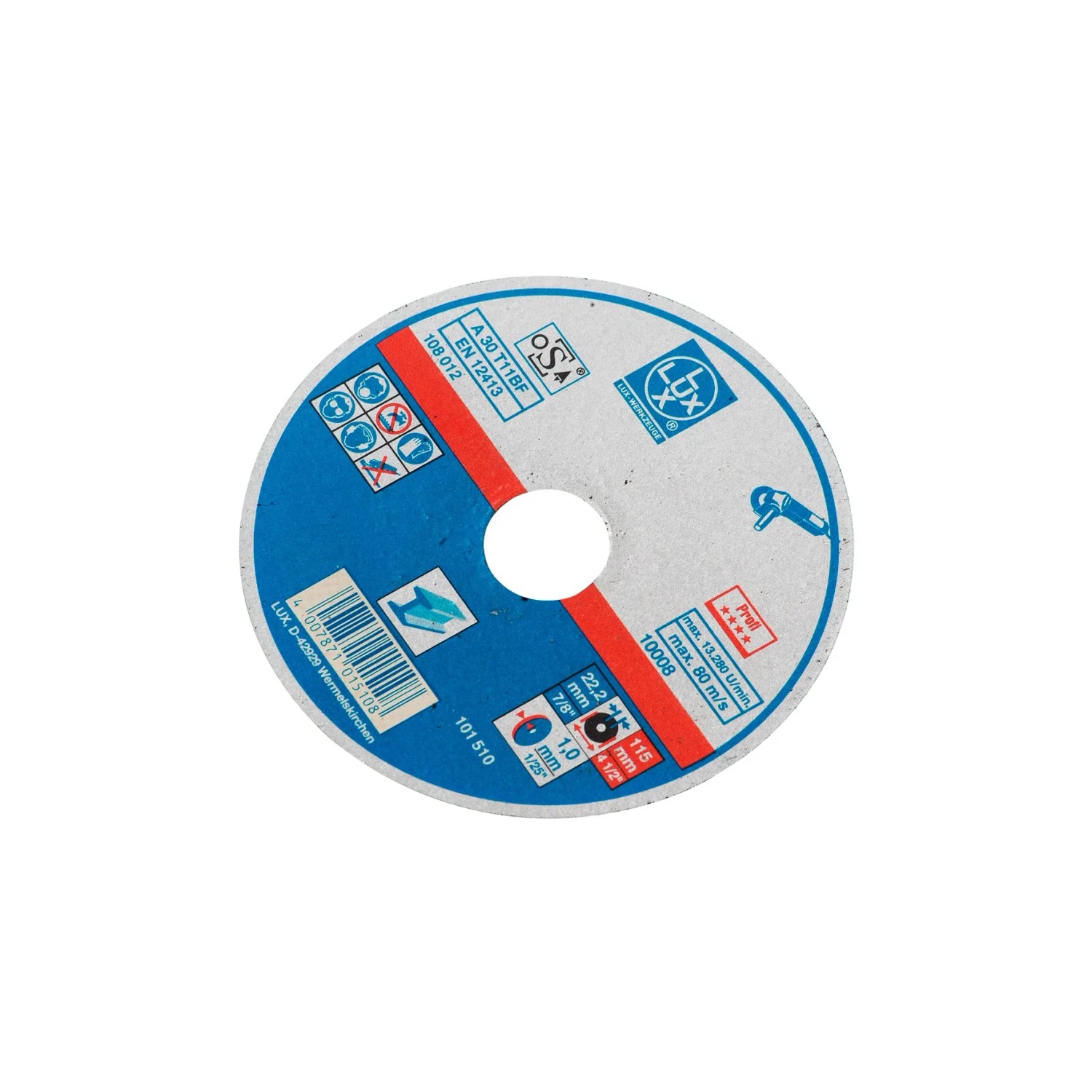 E-shop LUX-TOOLS Rezný kotúč vystužený tkaninou 115 mm extra tenký