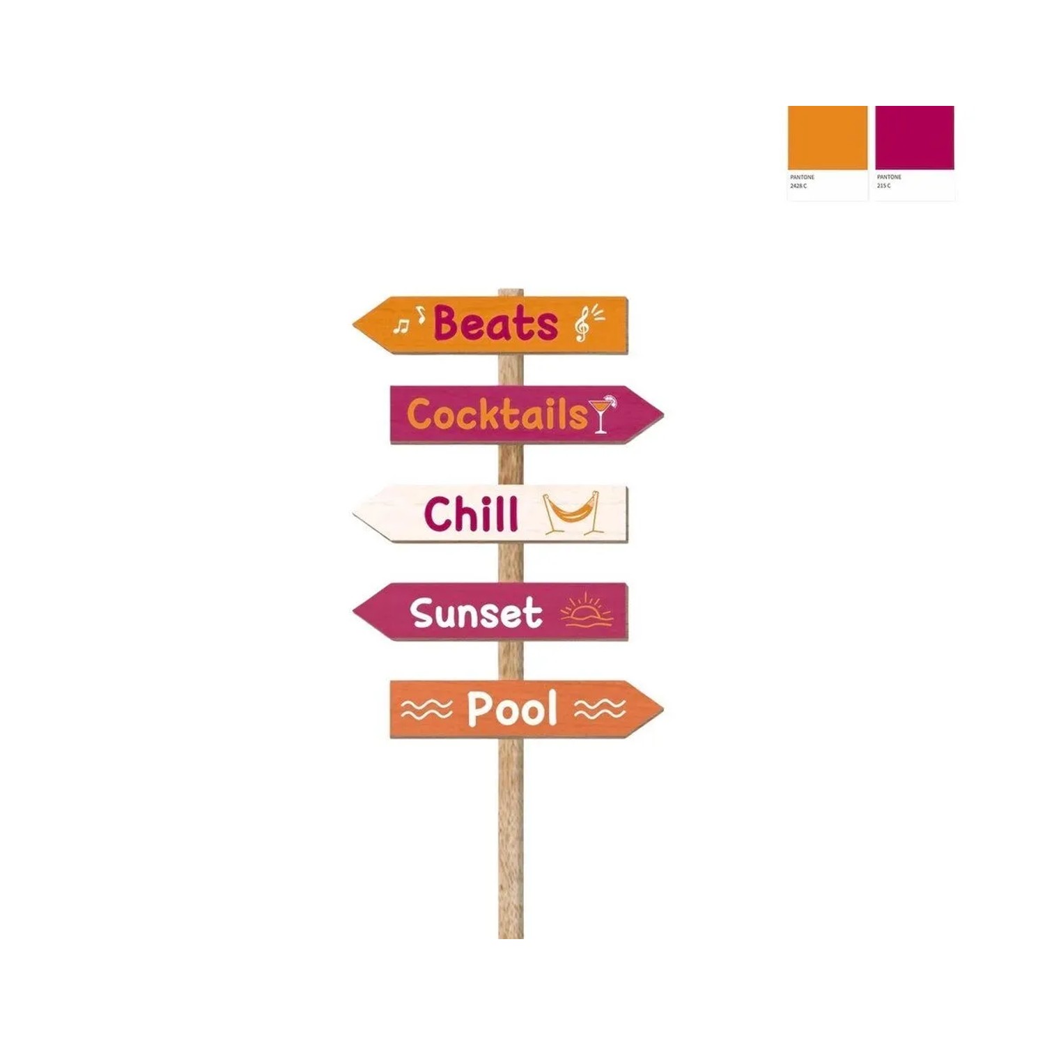 E-shop Boltze Rozcestník na letnú slávnosť Guidepost, 46,5 x 120 cm
