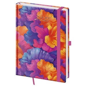 Helma 365 Denný diár 2027 A5 Vario Coral s gumičkou 20,5 x 14,3 cm