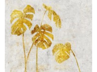 Komar Vliesová fototapeta Golden Monstera 250 x 300 cm