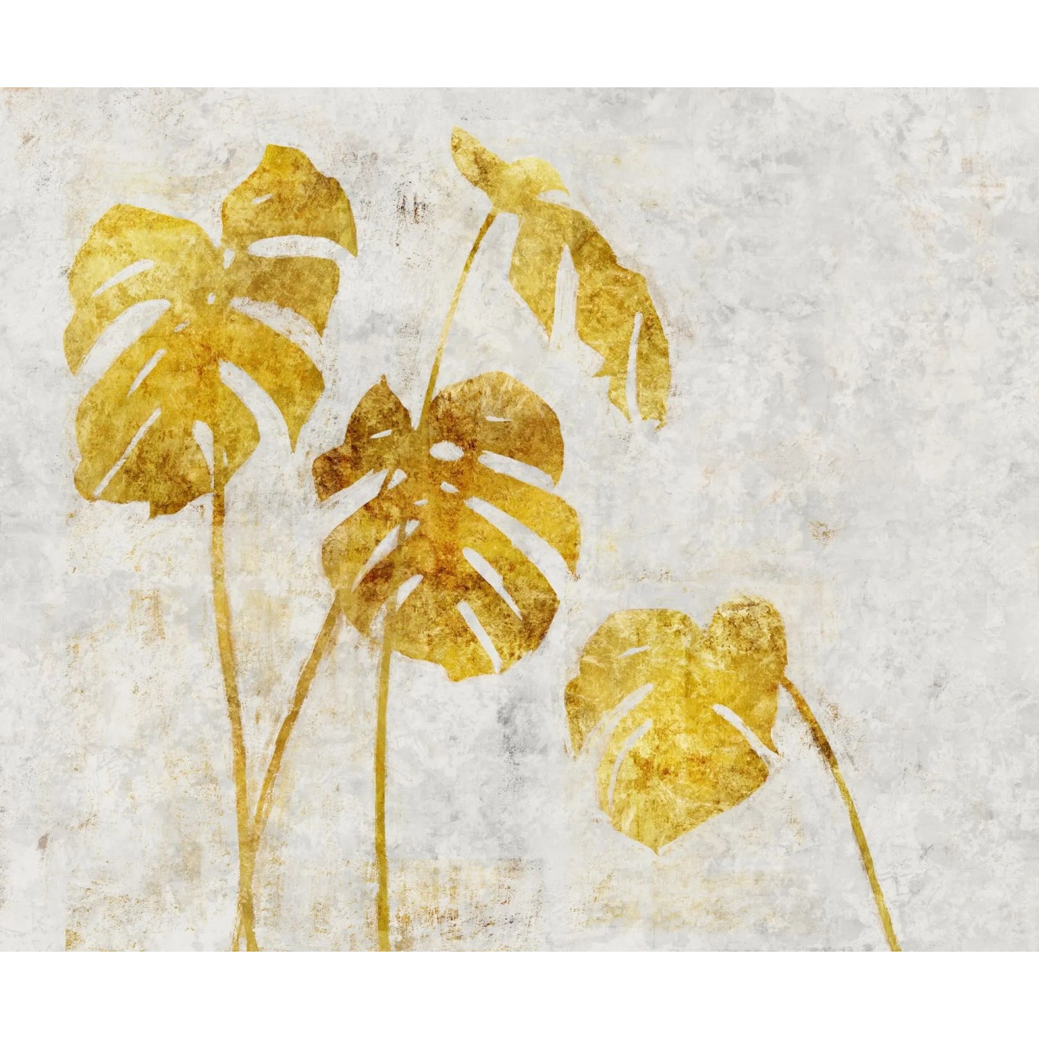 E-shop Komar Vliesová fototapeta Golden Monstera 250 x 300 cm