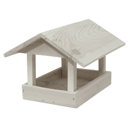 Krmítko Drevené kŕmidlo sivé 21 x 27 x 29 cm