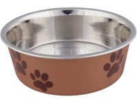 Jollypaw Miska z ušľachtilej ocele s plastovým plášťom 0,3 l priemer 12 cm