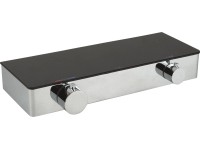 baliv Termostatická sprchová vodovodné batéria čierne sklo/chróm baliv Termostatická sprchová vodovodné batéria čierne sklo/chróm