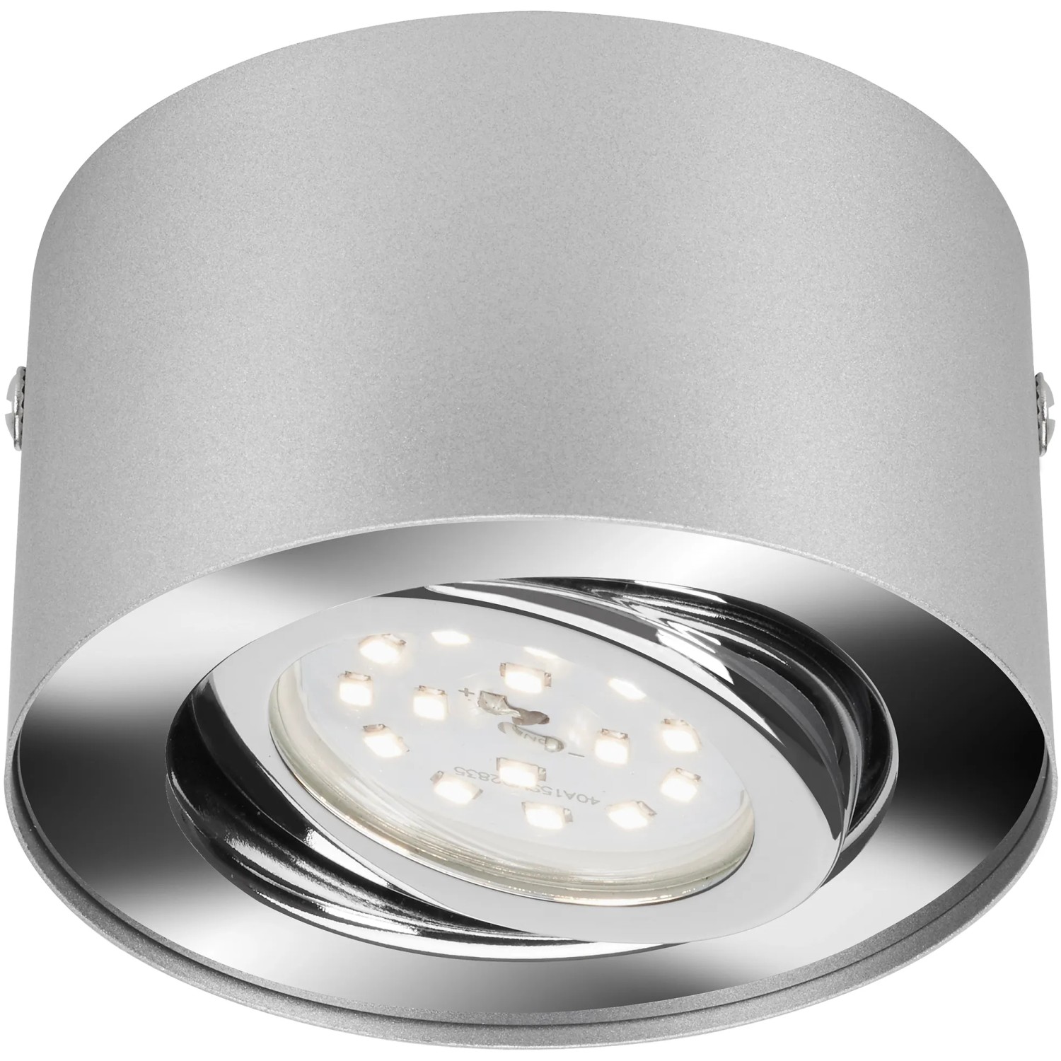 E-shop Briloner Stropné LED svietidlo Tube strieborné okrúhle