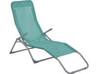 BWO Skladacie záhradné lehátko Tanguro tyrkysové 57-96,5 x 61 x 140 cm