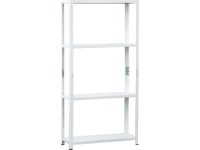 Kovový policový regál MEDIUM, biely, 75 x 150 x 30 cm