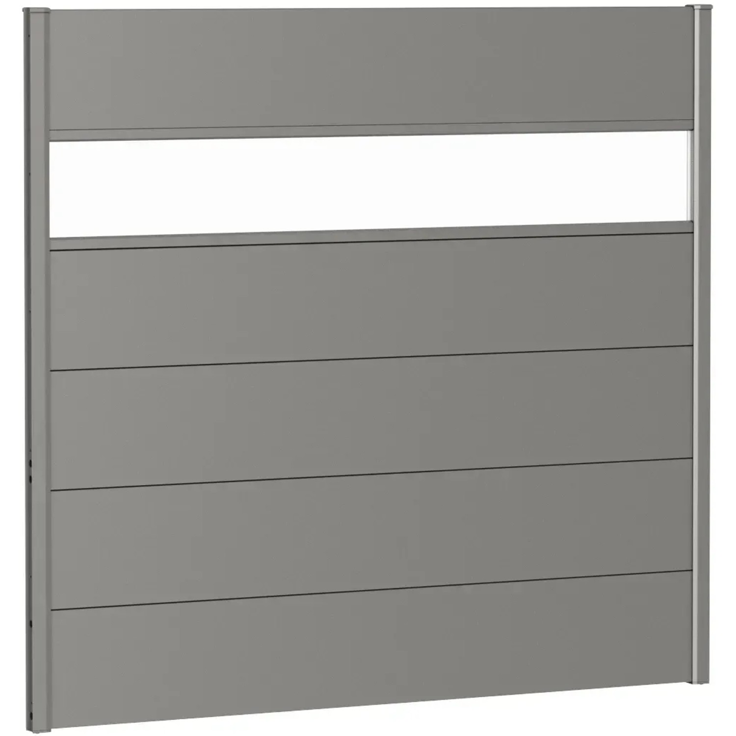 E-shop Biohort Plný plot s čiastočným presklením, kremeňovo sivý, 150 x 135 cm