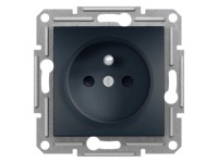 Schneider Electric Jednoduchá zásuvka 2P+PE Asfora, 16 A - 250 V, antracit
