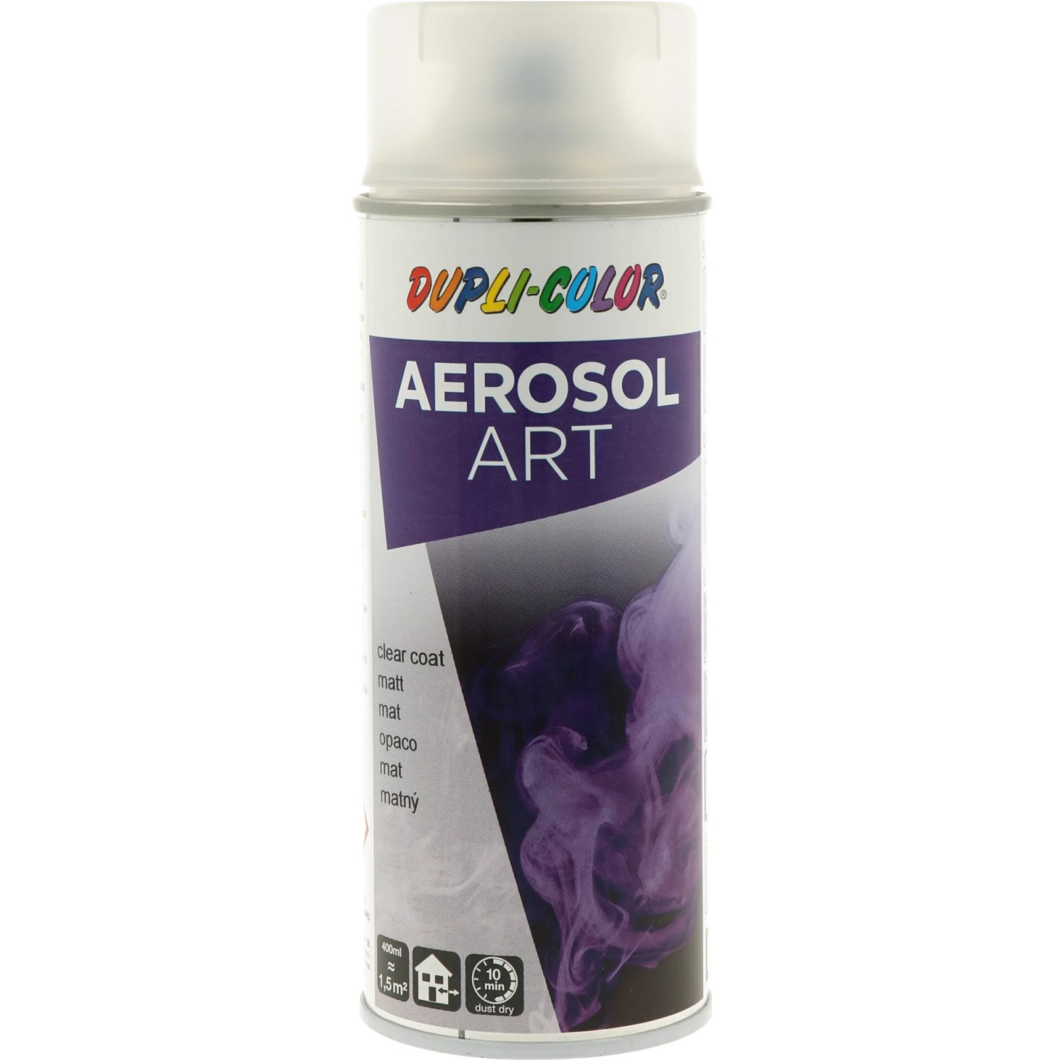 E-shop DUPLI-COLOR Lak v spreji AEROSOL ART (0000) transparentná matná 400 ml