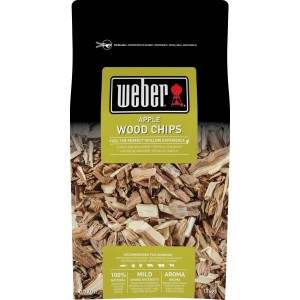 Weber údené štiepky jabloňové drevo vo vrecku, pre jemnú arómu grilu.
