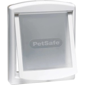 Biele dvierka pre psy PetSafe s priehľadnými dvierkami pre malé psy.