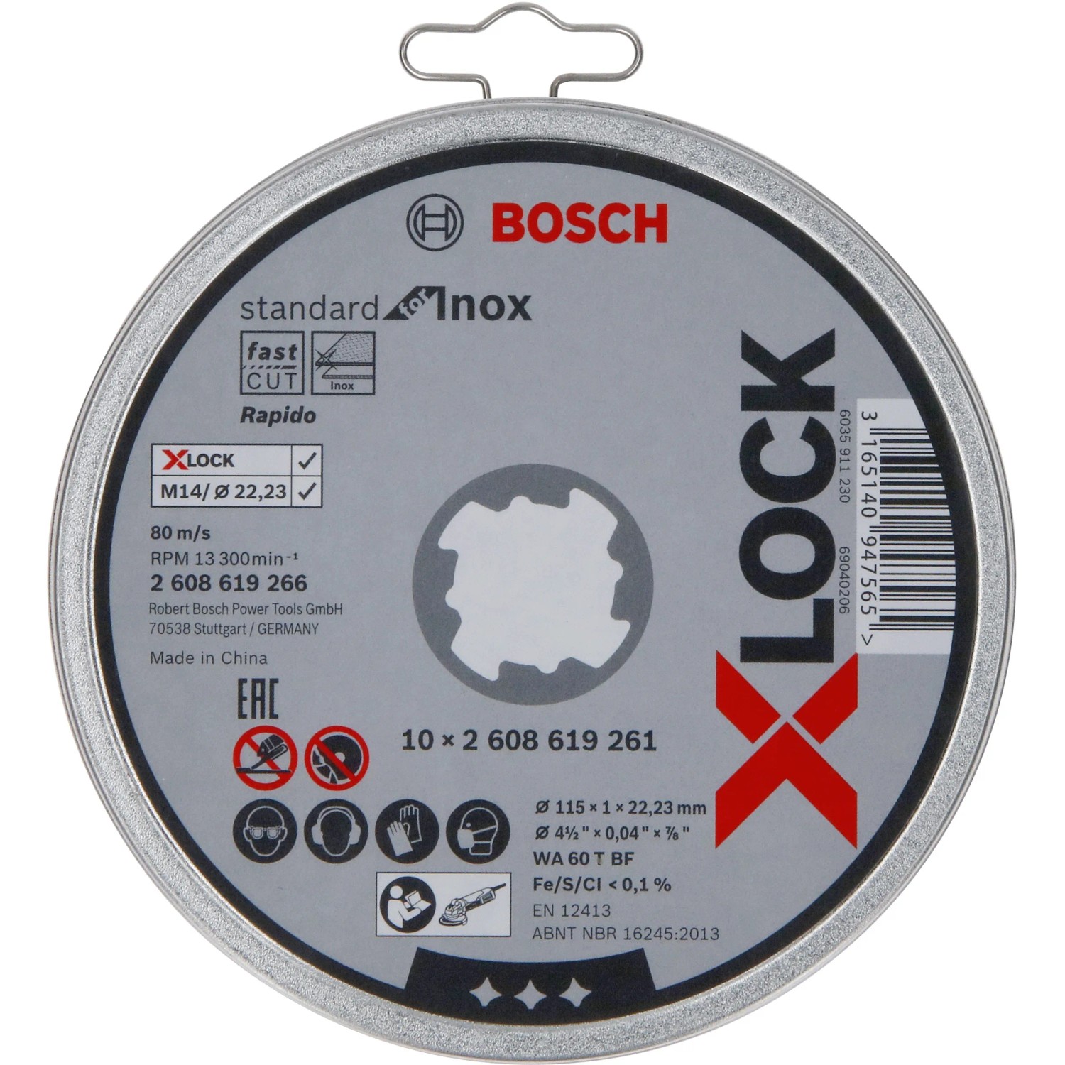 E-shop Bosch Rezný kotúč Expert X-Lock, na oceľ, pr. 115 x 1 mm, 10 ks