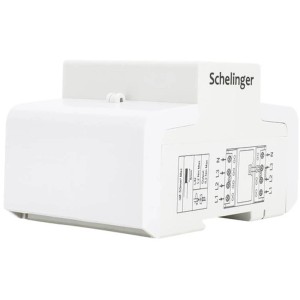 Biely elektromer Schelinger. Kompaktný dizajn pre presné meranie.
