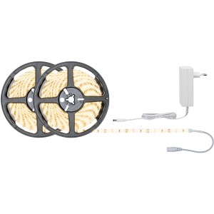 SimpLED Strip Set, 10m LED pásik na cievkach s napájacím zdrojom, teplá biela.