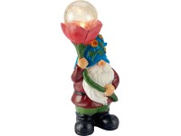 OBI LED Solárna dekoratívna lampa trpaslík, červený 10 x 8,5 x 24 cm