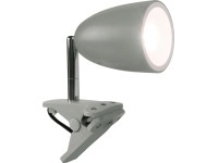 OBI LED lampa s klipom Vidorni sivá