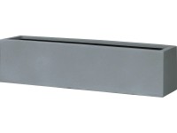 Truhlík z materiálu fiberstone Sleek Balcony sivá matný 80 x 20 x 15 cm