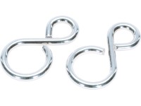 LUX-TOOLS S-hák, poniklovaný, 2 ks, 29 x 16 x pr. 5 mm