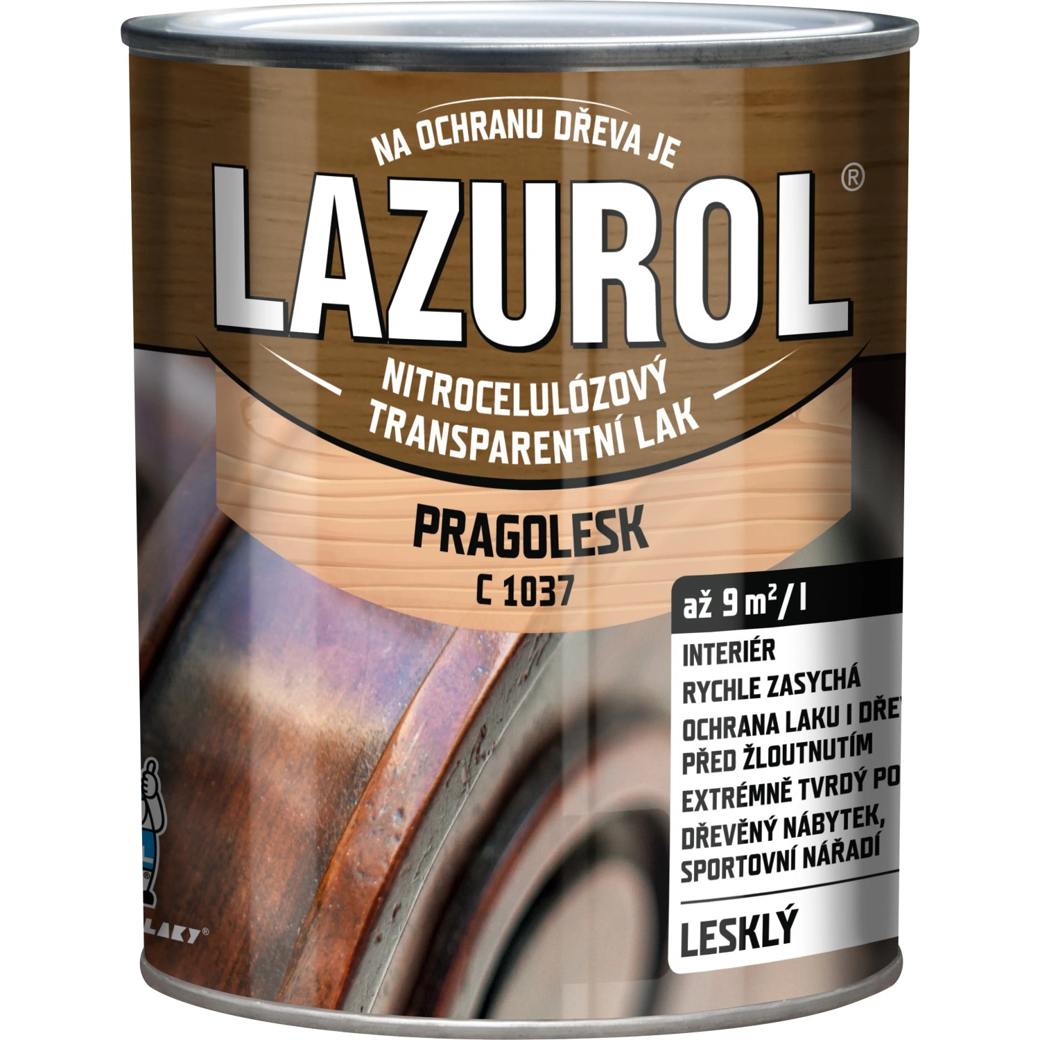 E-shop Lazurol Nitrocelulózový lak na drevo Pragolesk C1037 lesklý 750 ml