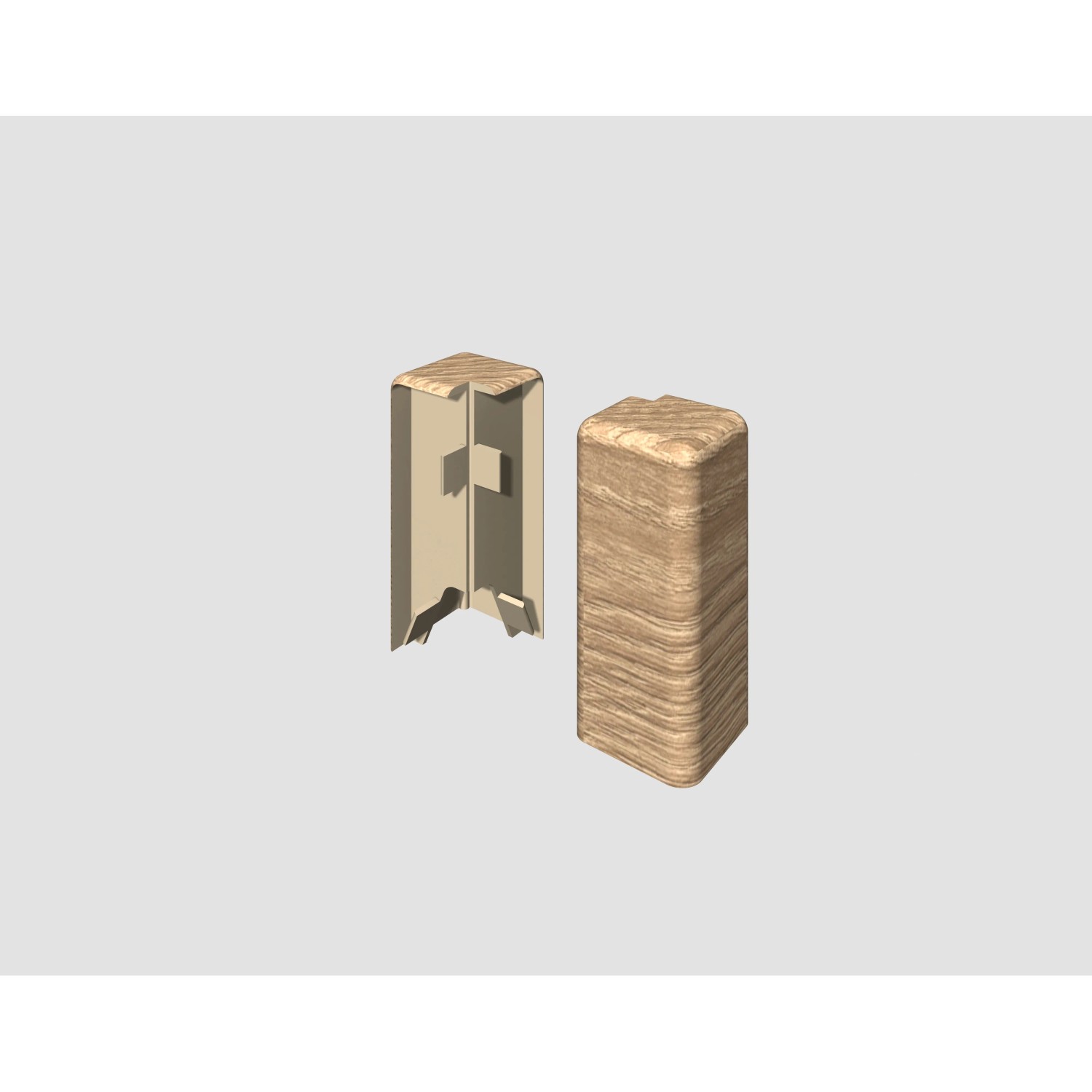 E-shop Egger Vonkajší roh pre soklovú lištu CUBICAL dub taupe, 2 ks
