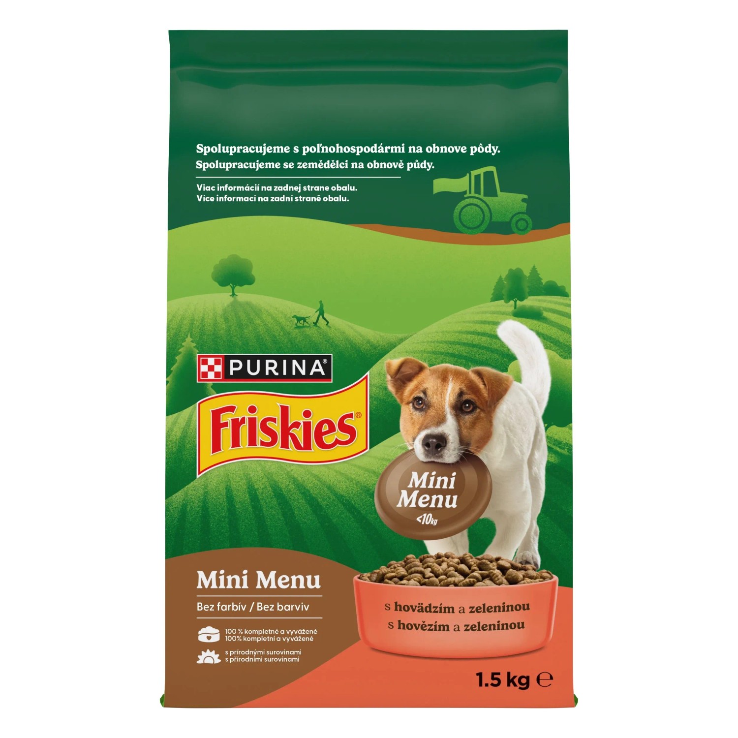 Friskies Mini Menu Granule pre psov hovädzie a zelenina 1,5 kg