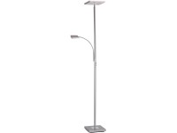 Just Light. Stojaca LED lampa Hans s čítacím ramenom, 22+4W, oceľová, 190 cm