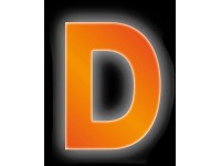 Conacord Reflexné domové písmeno D, oranžové, 8 cm
