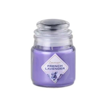 Emocio Vonná sviečka v skle s viečkom French Lavender 57 x 85 mm
