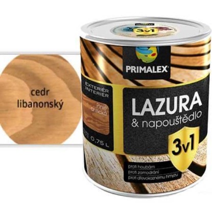 Primalex Lazúra a napúšťadlo 3v1 céder libanonský 0,75 l