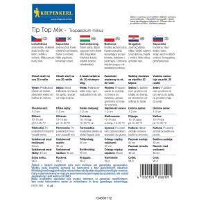 Balíček semien kapucínky 'Tip Top Mix': Kvitnúce, farebné letné kvety do záhonov a balkónov.