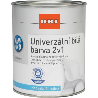 Symbol pre farbu na okná a dvere OBI, modrá, s bielou kefou