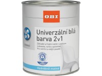 OBI Univerzálna farba 2v1 hodvábne matná biela 375 ml