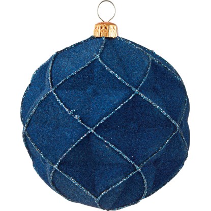 Vianočná guľa, modrá, pr. 8 cm