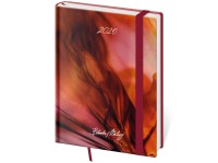 Helma 365 Diár týždenný B6 Vario 2026, Matragi Red s gumičkou