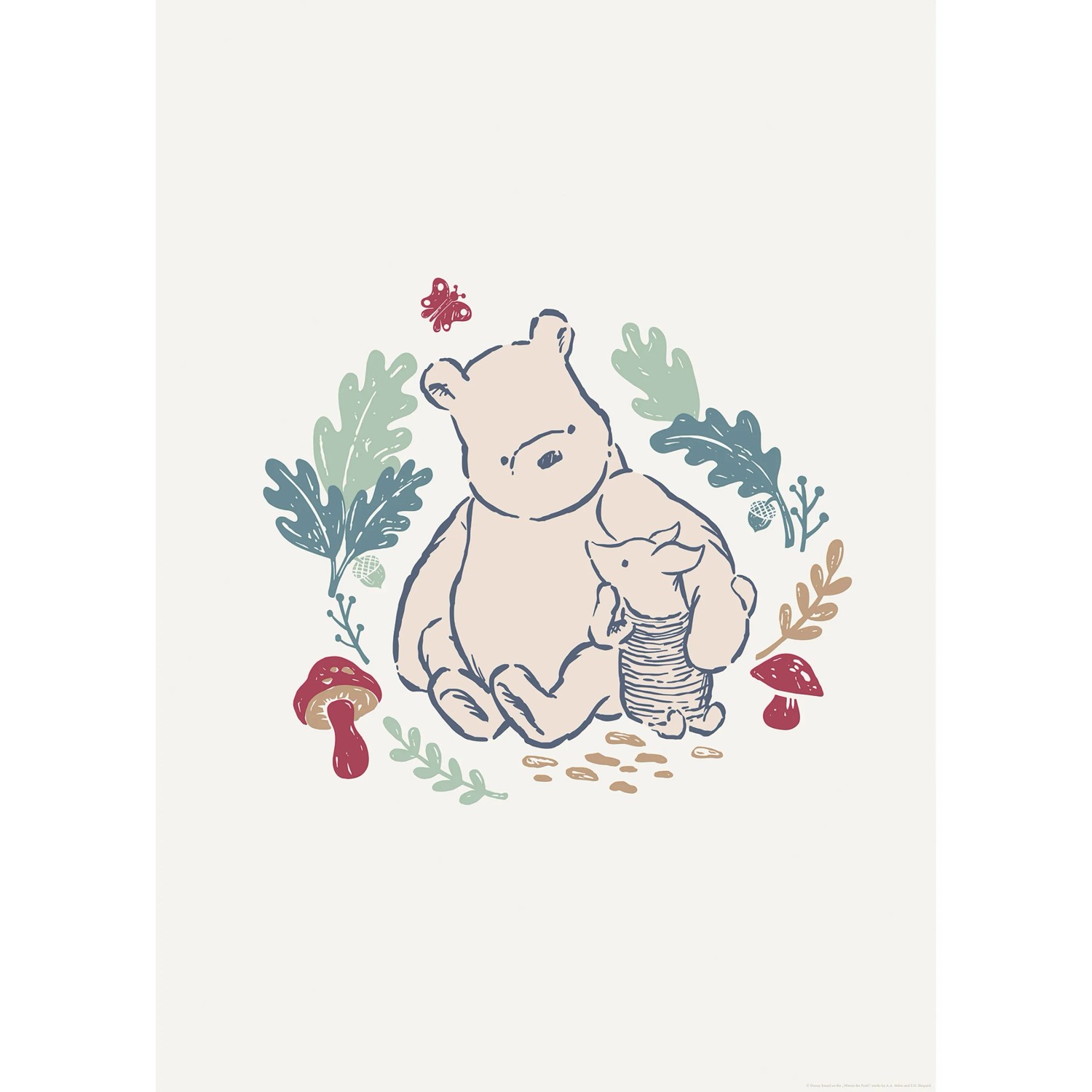 E-shop Komar Plagát Disney Winnie the Pooh Taking Care 50 x 70 cm