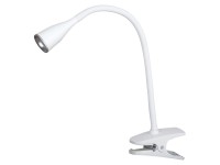 Rabalux Pripínacia stolná lampa Jeff, 4,5 W, 330 lm, 3000 K, biela, 13 x 35 cm