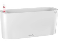 Lechuza Samozavlažovací kvetináč DELTA 10 biela lesklá, 30 x 11 x 13 cm