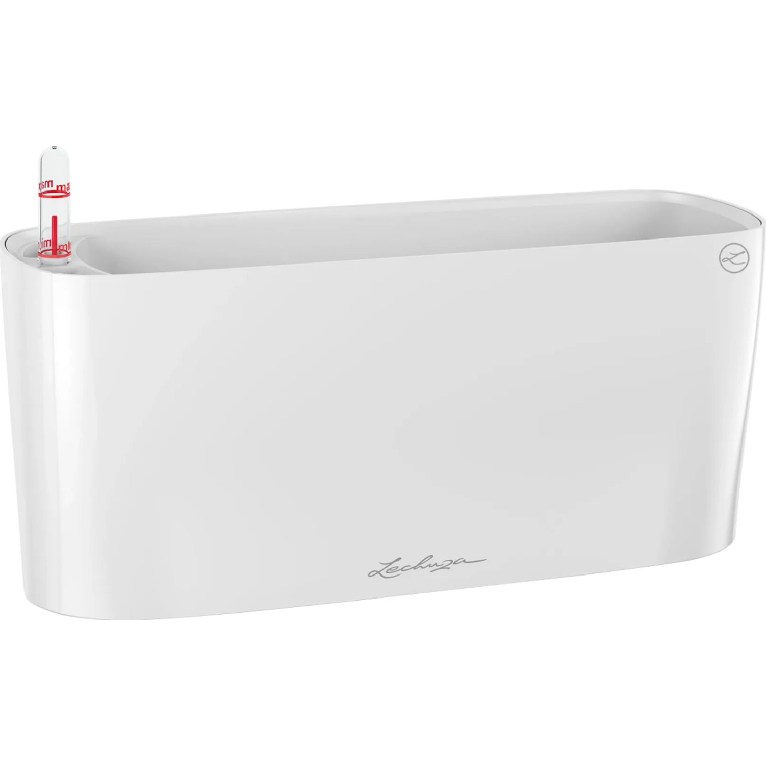 E-shop Lechuza Samozavlažovací kvetináč DELTA 10 biela lesklá, 30 x 11 x 13 cm