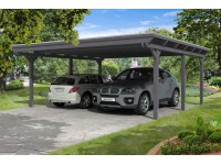 Skan Holz Prístrešok na auto Emsland EPDM, bridlicovo sivý, 613 x 604 cm