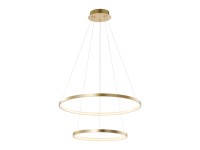 Just Light Závesné LED svietidlo Circle, 41W, 5330lm, zlatá, pr. 50 cm
