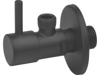 baliv Dizajnový rohový ventil EV-3420 s páčkou, matná čierna, 1/2