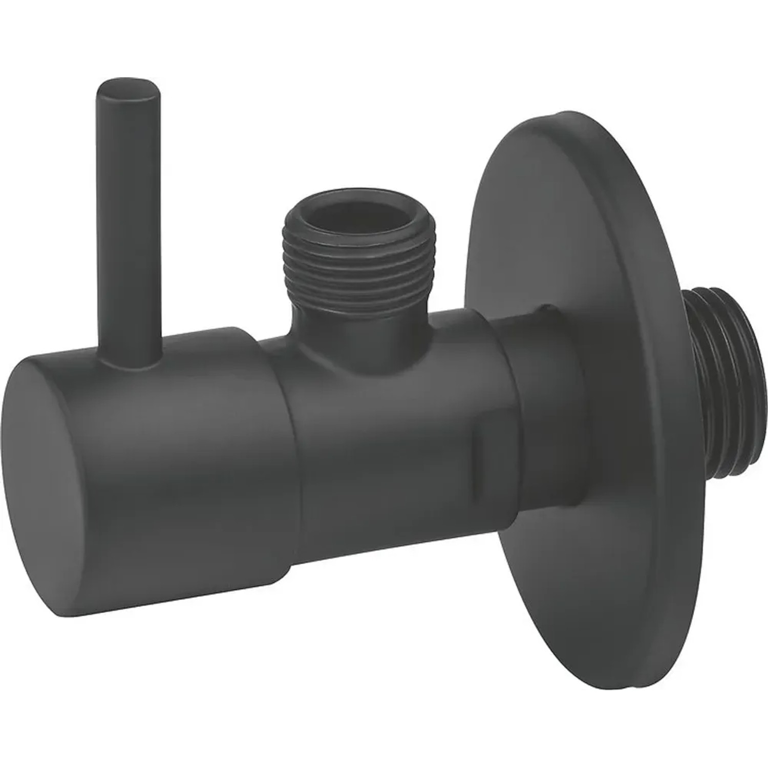 E-shop baliv Dizajnový rohový ventil EV-3420 s páčkou, matná čierna, 1/2" x 3/8"