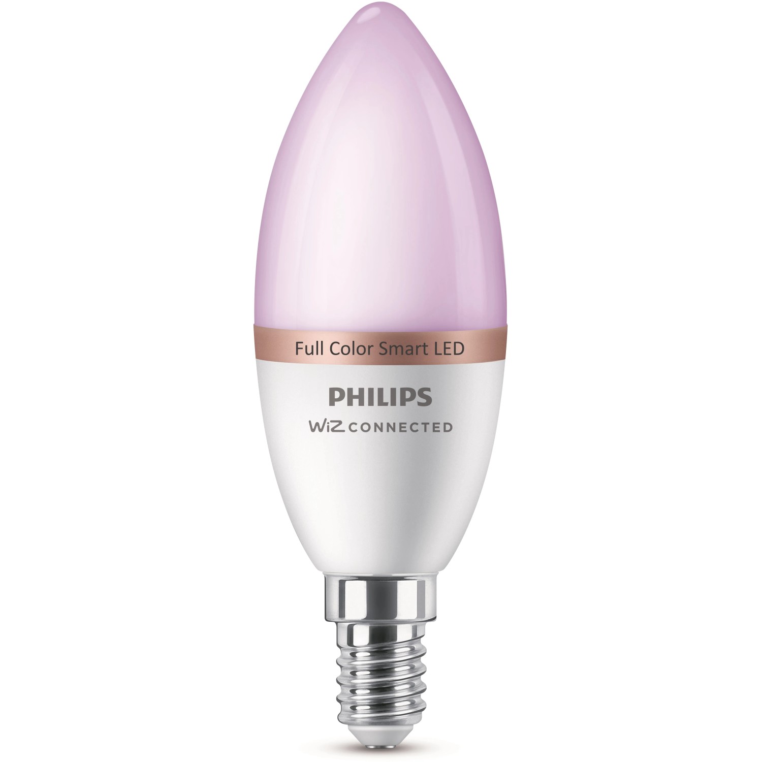 E-shop Philips Smart LED žiarovka E14 C37, 4,9 W, 470 lm, RGBW 2200-6500 K