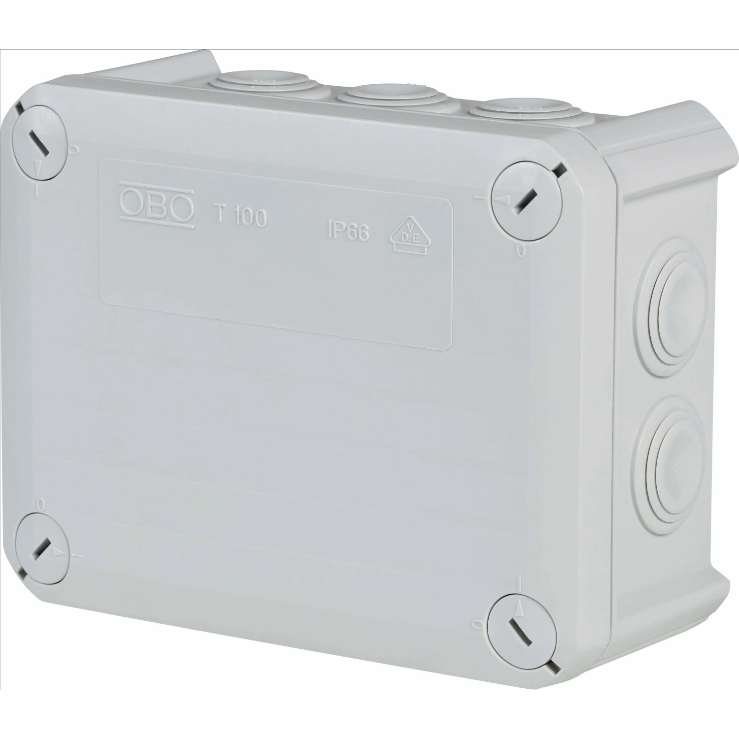 E-shop OBO Rozbočovacia krabica na omietku 150 mm x 116 mm IP66 sivá