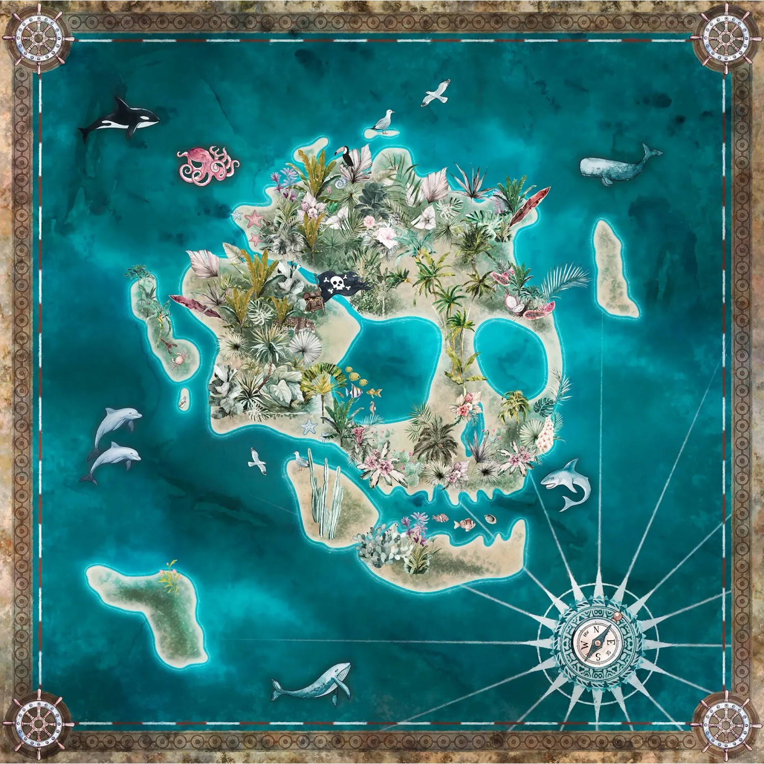 E-shop Komar Vliesová fototapeta Skull Island 250 x 280 cm