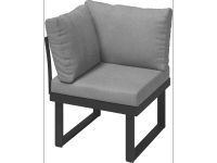 VLC Rohové záhradné kreslo Lipson hliník/svetlo sivá 78 x 70 x 70 cm VLC Rohové záhradné kreslo Lipson hliník/svetlo sivá 78 x 70 x 70 cm